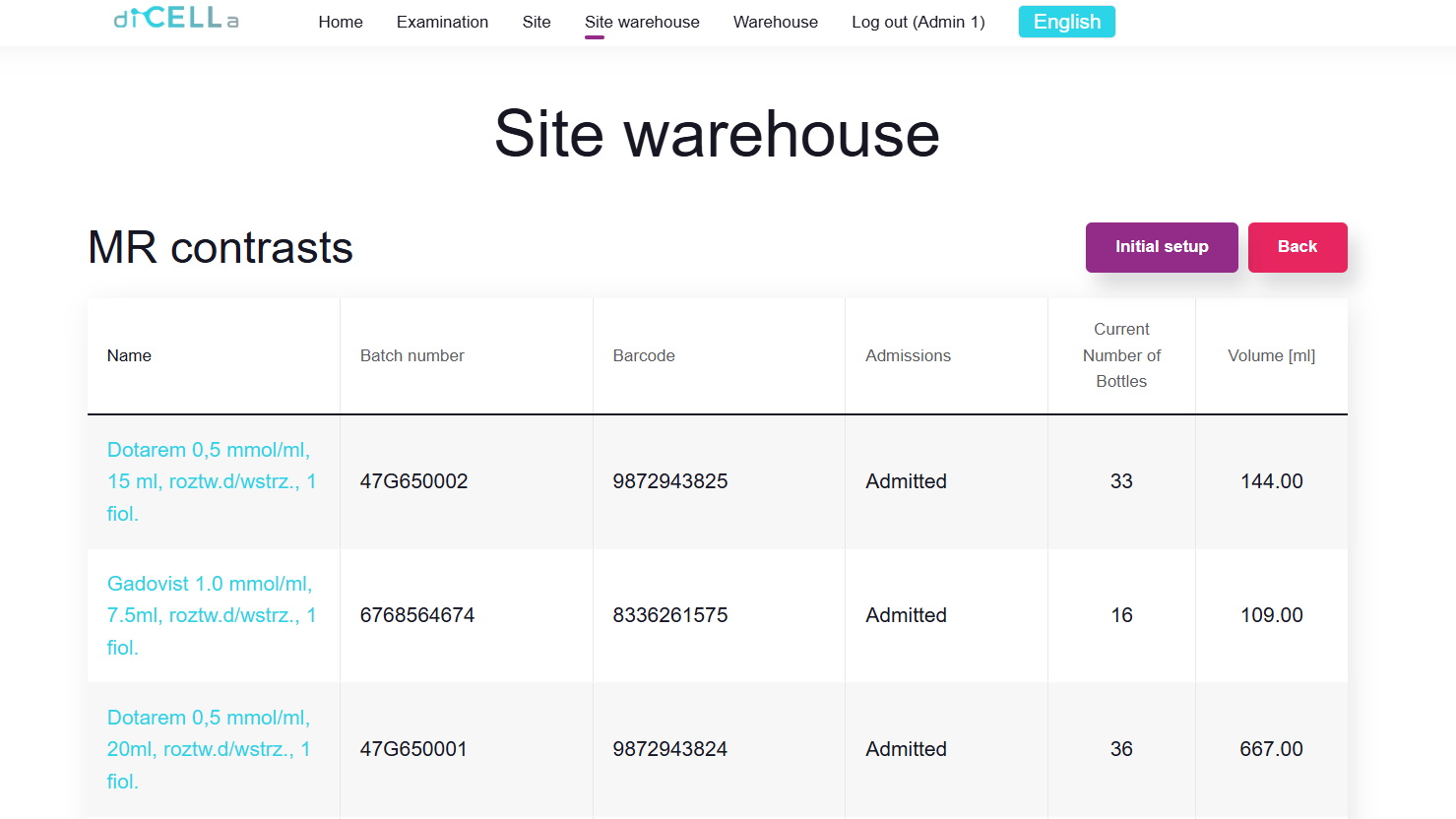Site warehouse